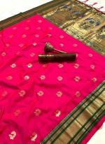 Paithani Silk Rani Traditional Wear Zari Work Saree